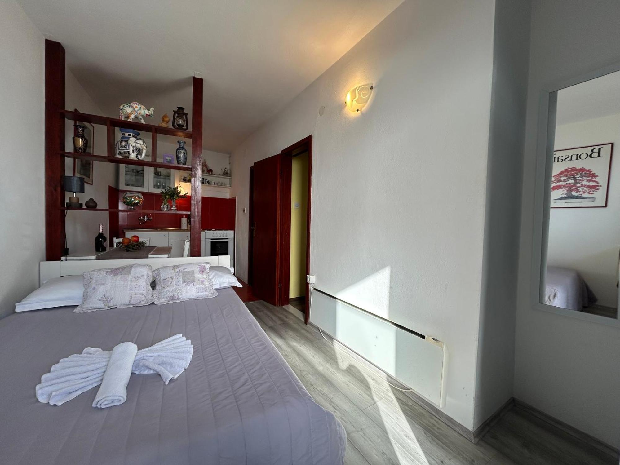 Seafront Studio Apartment+Balcony Podgora Exterior photo